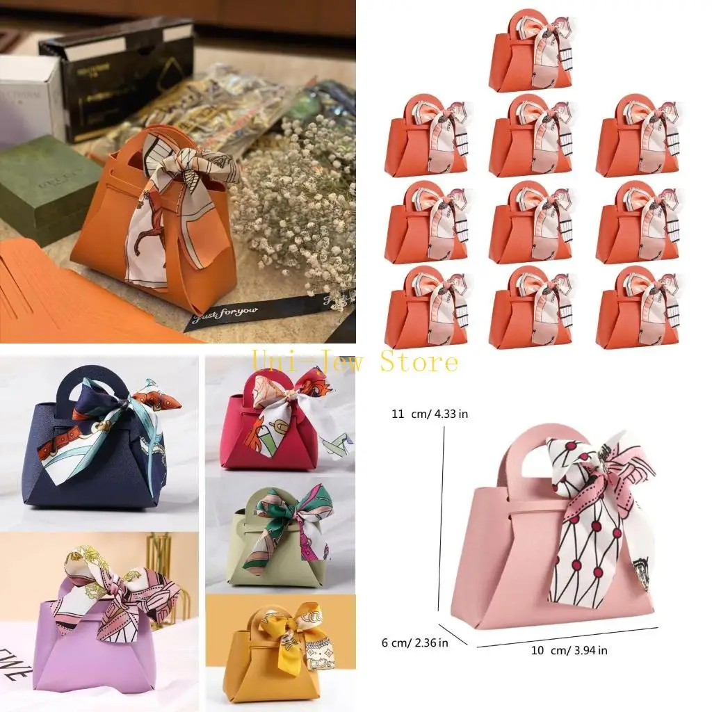 

40GB 10 PCS Functional Leather Storage Box Leather Handbag Packaging Box Candy Bag