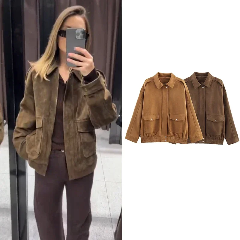 

2025 New Jackets Autumn Women's Elegant Loose Long-Sleeved Autumn Warm Women's Coats Street Fashion Youth Joker Travel Outerwear