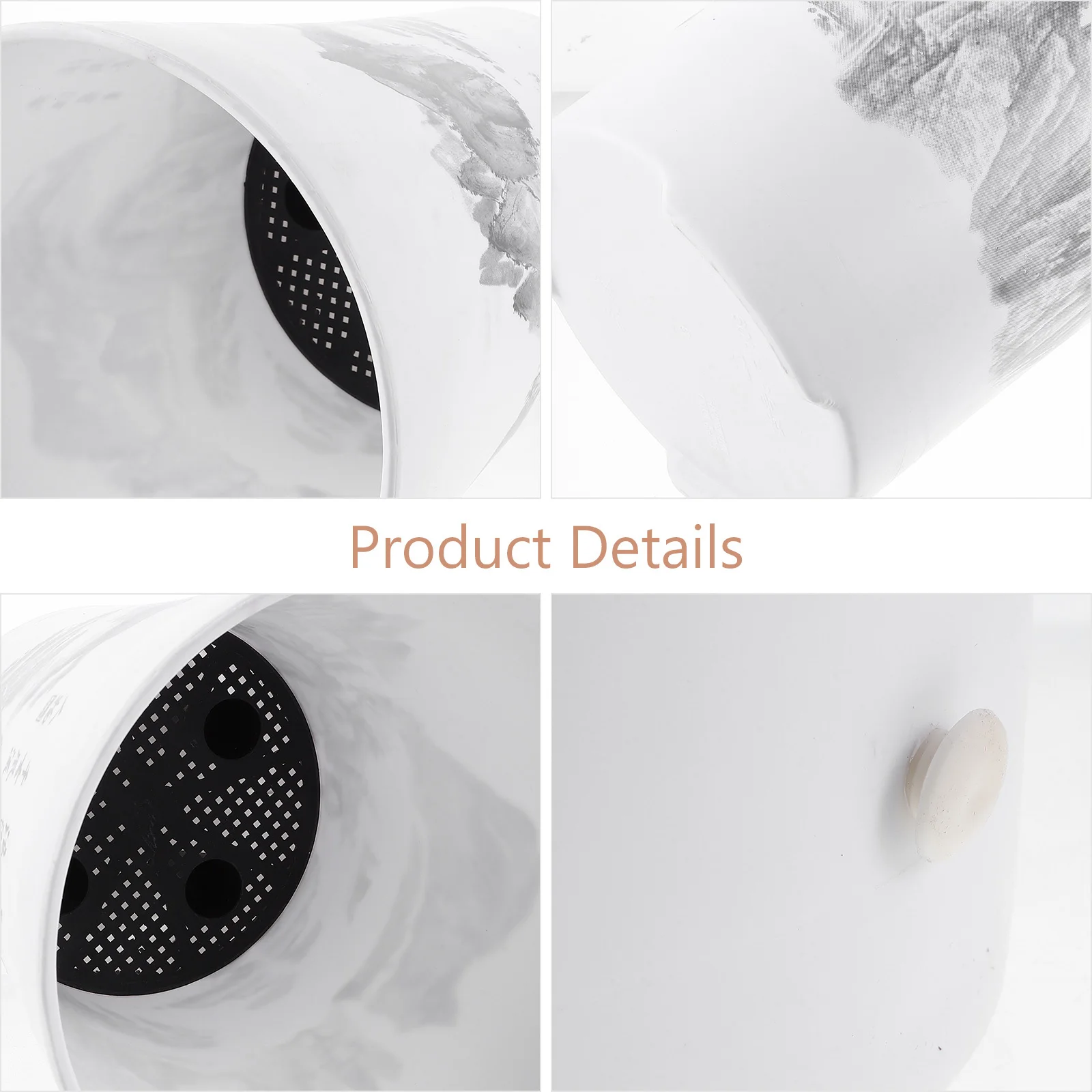 

Chinese Style Plastic Flower Pot Indoor Planter Durable Breathable Drainage Household Planting Pot Flower Nursery Holder Garden