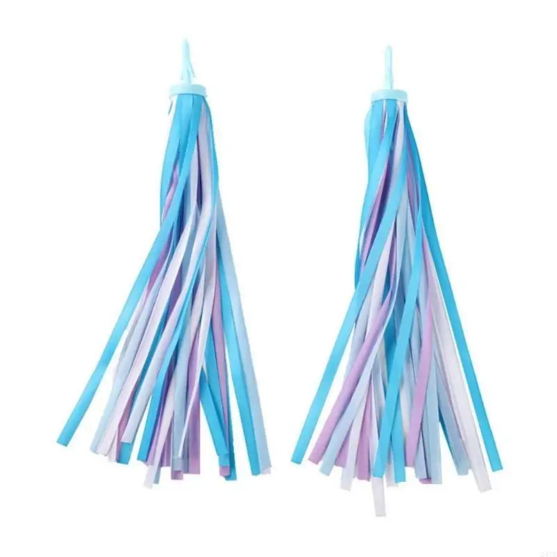 

2pack Streamers Bike Handlebar Tassels Colorful Outdoor Cycling Girls Ribbons for Personalizty Cycling Experiences