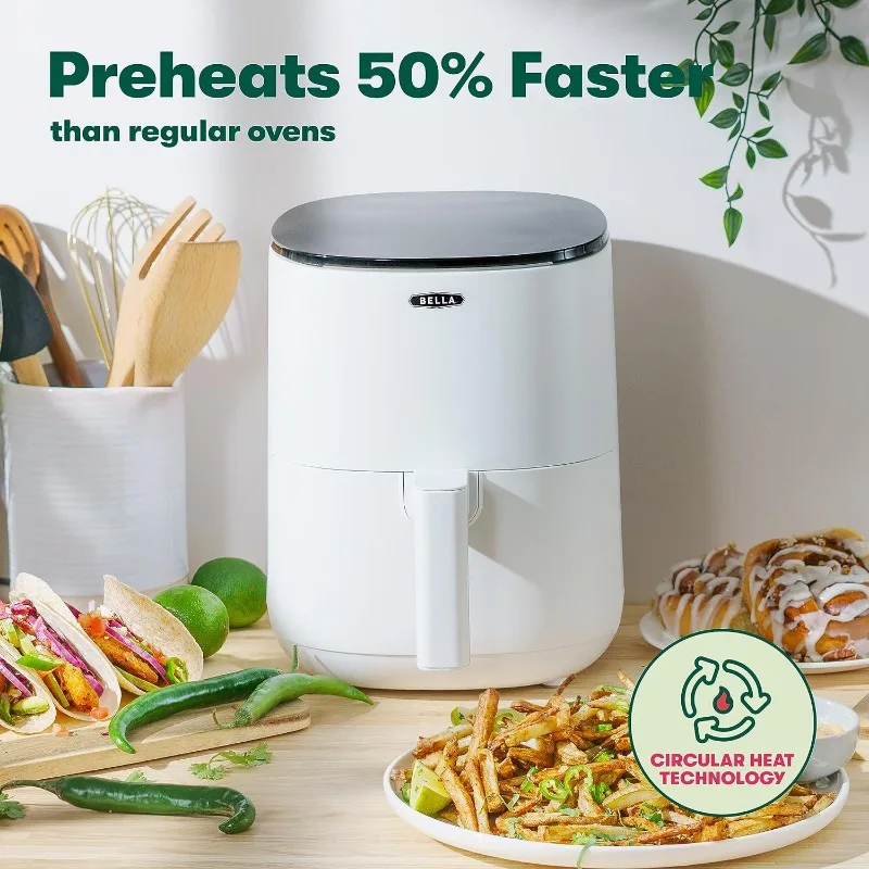 3 Qt Touchscreen Air Fryer Oven and 5-in-1 Multicooker with Removable NonstickDishwasher Safe Crisping Tray and Basket