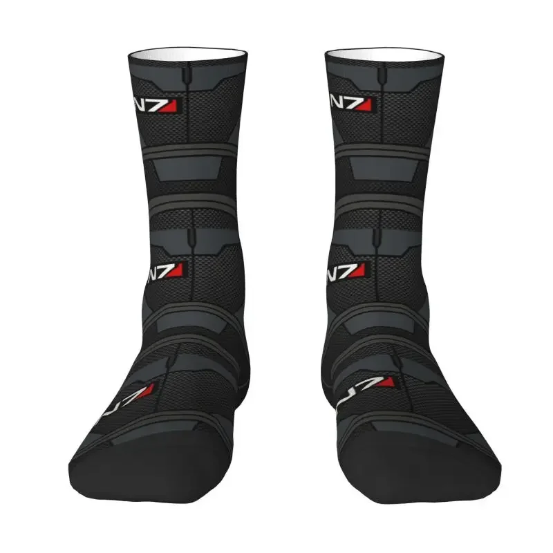 Cool Mens Mass Effect N7 Armor Dress Socks Unisex Warm Comfortable 3D Printed Alliance Video Game Crew Socks