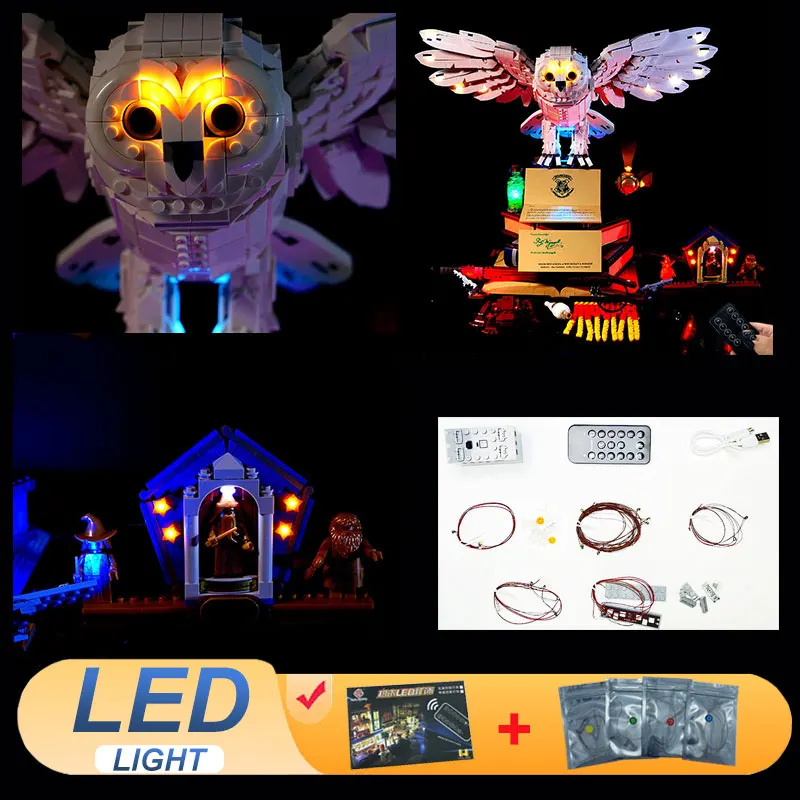 

LED Light Kit For LEGO 76391 Icons Collectors Edition Hogwarts Hedwig (Not Include Building Blocks Bricks Kits Sets Model)