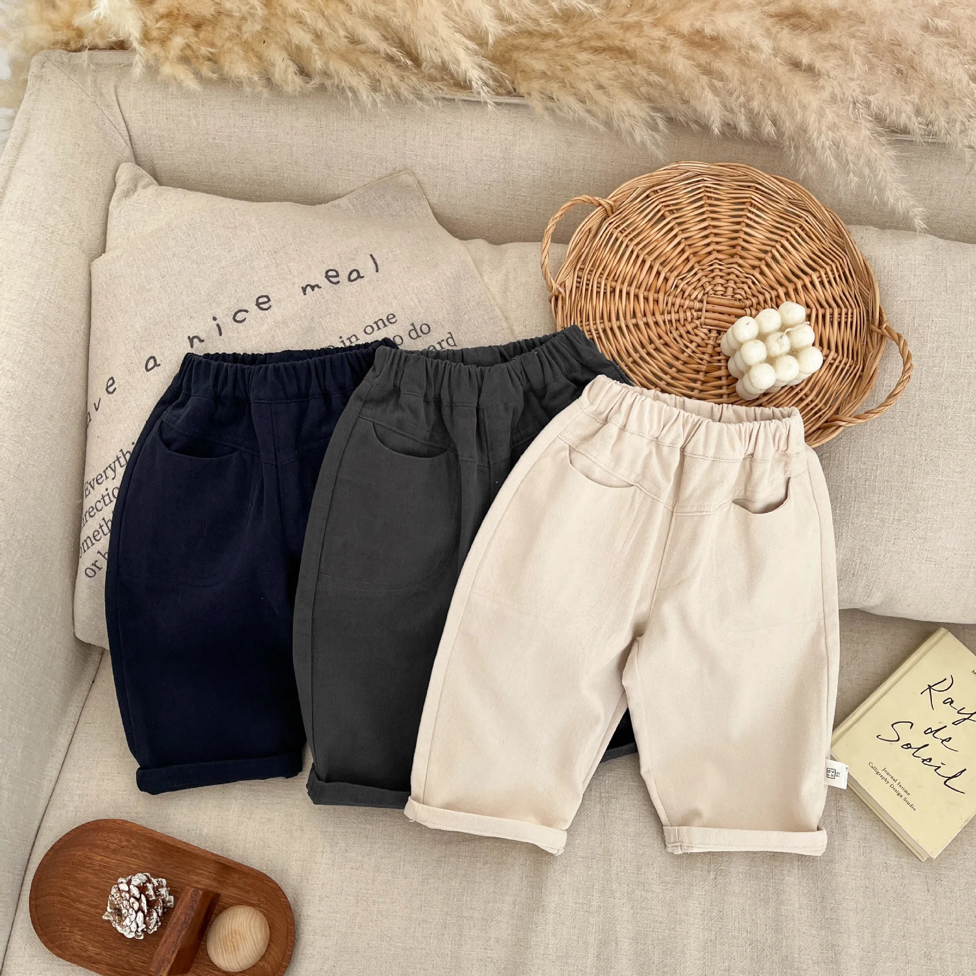 Boy's pants - Spring/Autumn 2026 new style - Children's casual loose straight pants - Stylish boys' baby - Versatile long pants