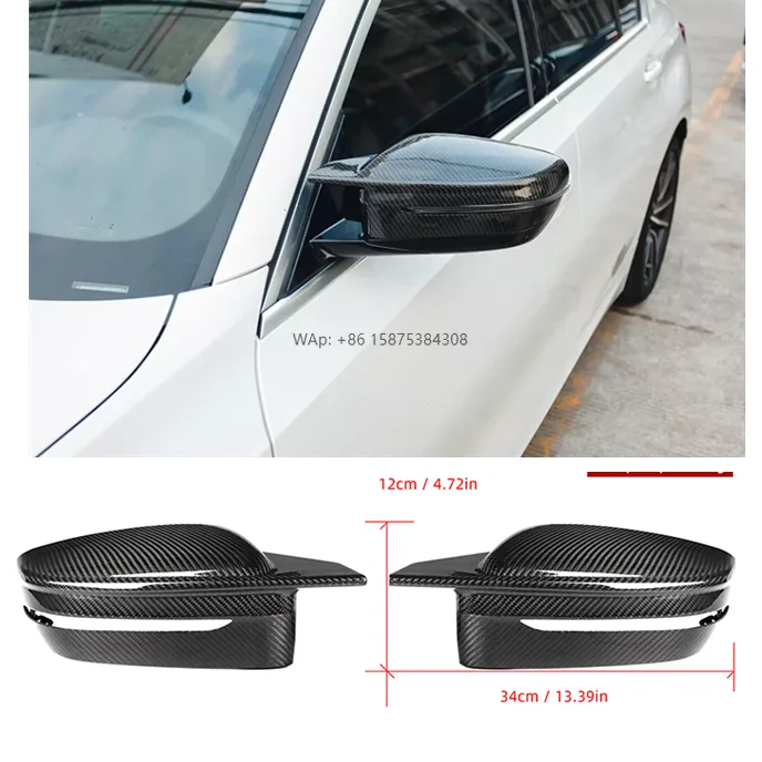 

100% Pure Carbon Fiber M4 Style Replacement Side Mirror Cover for G14 G15 G16 G20 G22 G23 2020+ LHD Rearview Mirror Cover