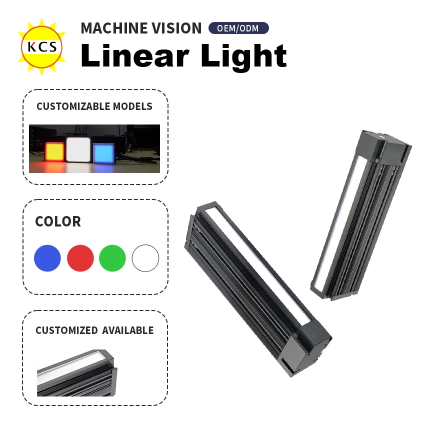 KCS Machine Vision Line Scan Light LED Linear Light DC Industrial Light LED Lighting Optical Lamps Optional Fan Or Fanless
