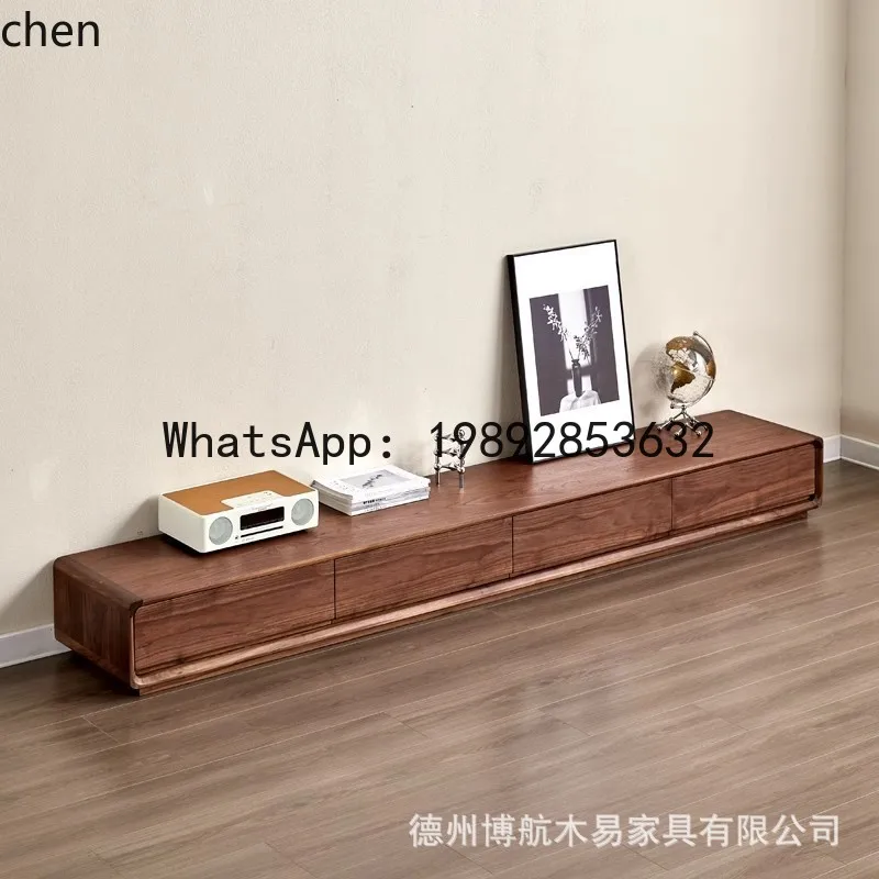 

Комплект тумб под телевизор X7 из черного ореха, полностью из массива дерева, простой напольный шкаф