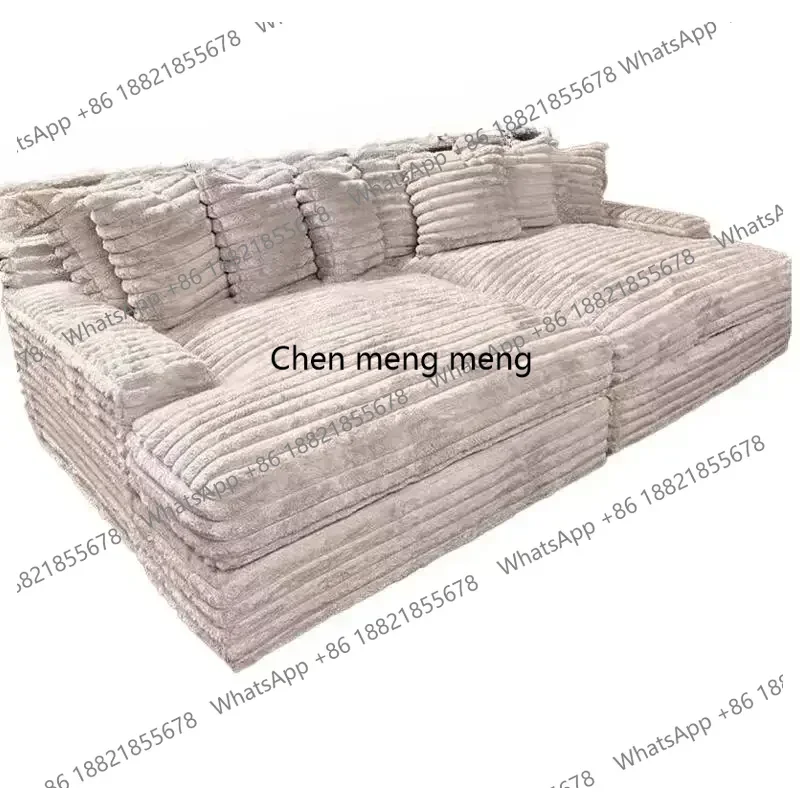 

Design Filler Living Room Sofas European Beige Luxury Floor Compressed Sofas Puffs Recliner Modern Divani Soggiorno Furniture