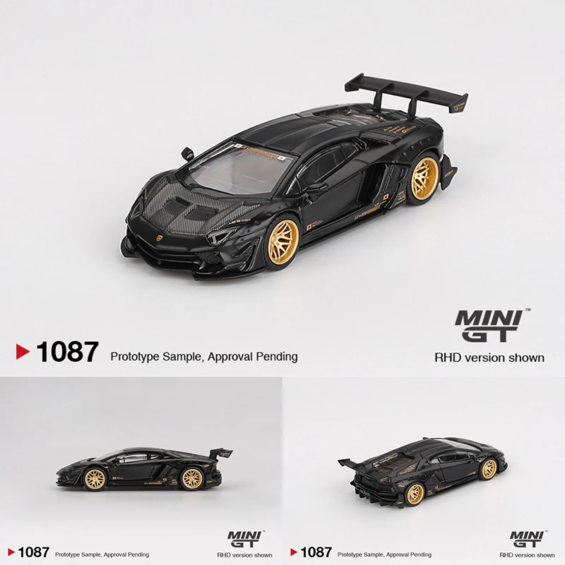 

Предпродажа MINIGT 1087 1:64 LBWK LB WORKS Lamborghini, ограниченная серия, матовый черный, литая под давлением модель автомобиля, коллекция игрушек