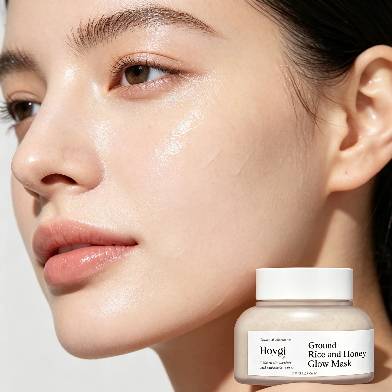 Mascarilla Facial Hoygi 150g de Arroz y Miel, Iluminadora, Hidratante y Nutritiva para una Piel Radiante, Uso Diario
