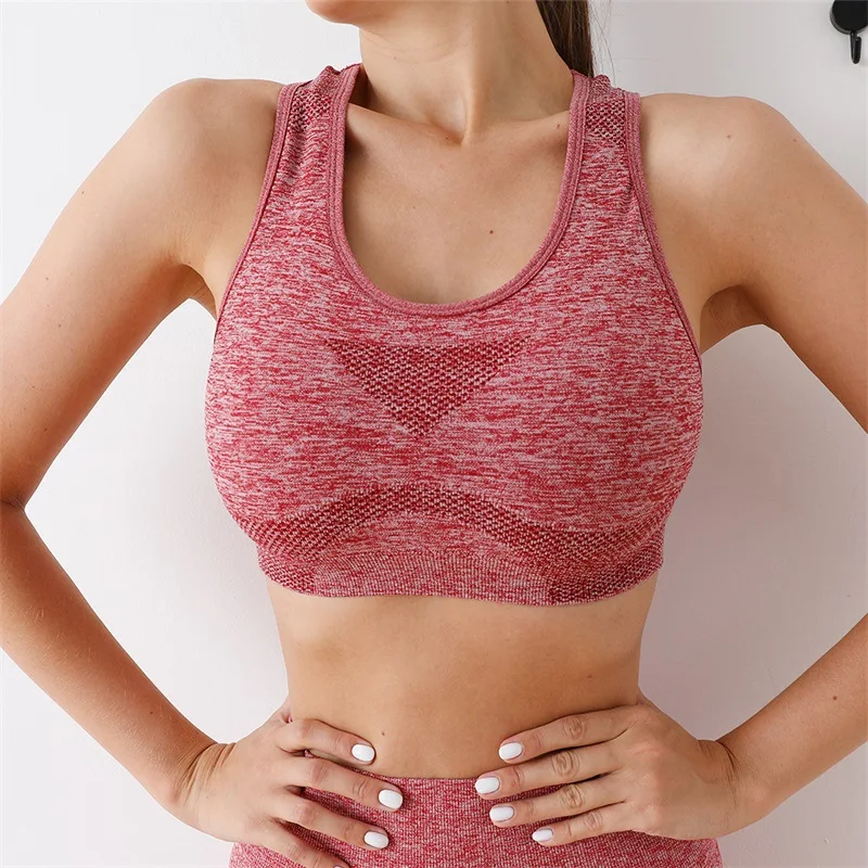 New Women Sports Bra Top Push Up Fitness Yoga Bra Underwear Sport Tops For Women Breathable Running Vest Gym Wear