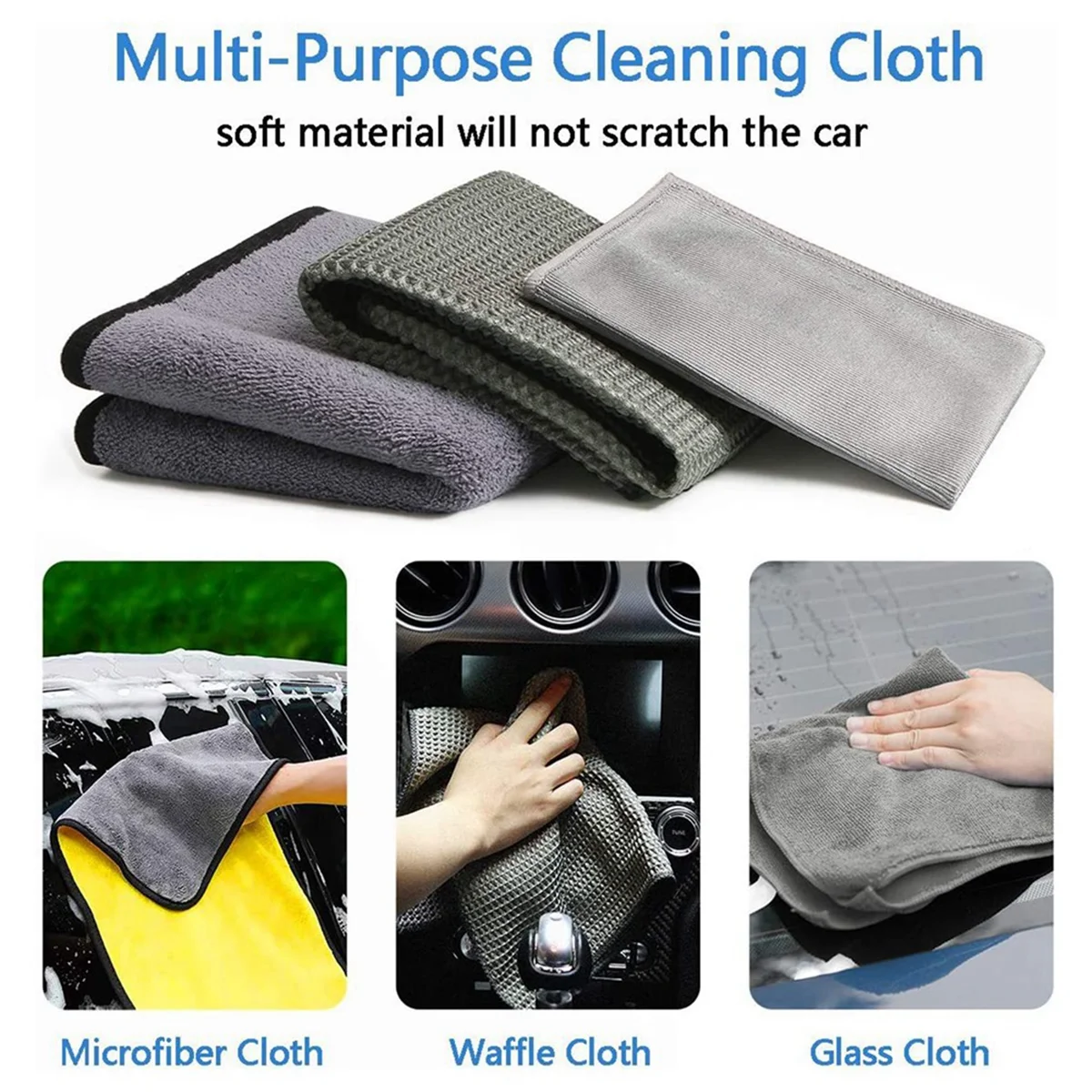 

Car Wash Tool Brush 12-Piece Car Tire Brush Double Wheel Hub Brush Encryption Car Wash Gloves