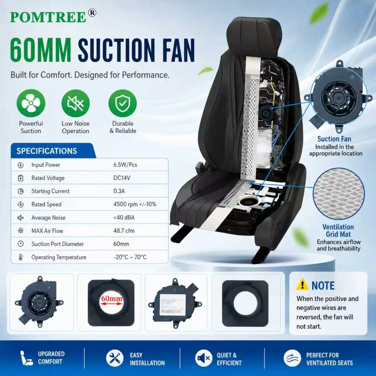 Built-in Car Seat Ventilation And Heating System Kit Fit 2 Seats,Compatible With Toyota Frontlander Camry Corolla Avalon