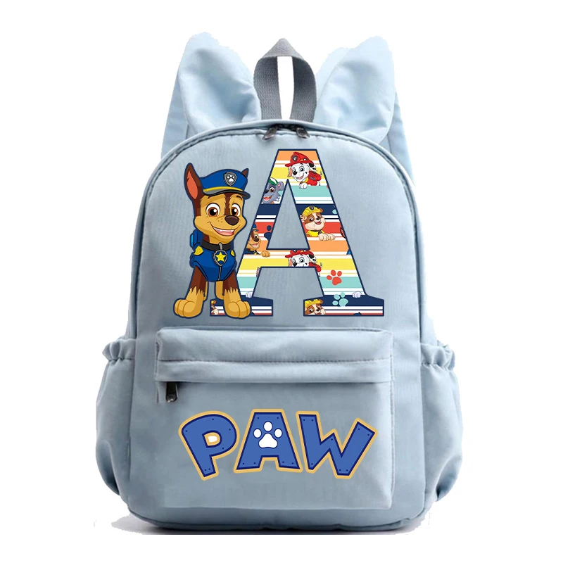 New Paw Patrol School Bag Kawaii bambini zaino Cartoon Letter Printed Schoolbag Cute Kids School Supplies regali di compleanno