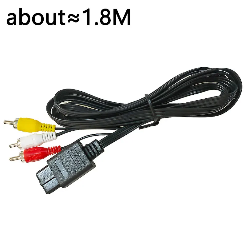 1.8m AV Audio Cable extend Composite Video Cord 6 Feet LineCompatible with Nintendo 64/N64/GameCube/NGC SNES SFC TV Game Console