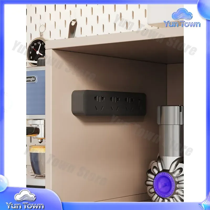 Solid Wood Dining Side Cabinet for Wall Mount High Storage Cabinet for Stone Keworth Sweeping Robot Vacuum Cleaner Shelf