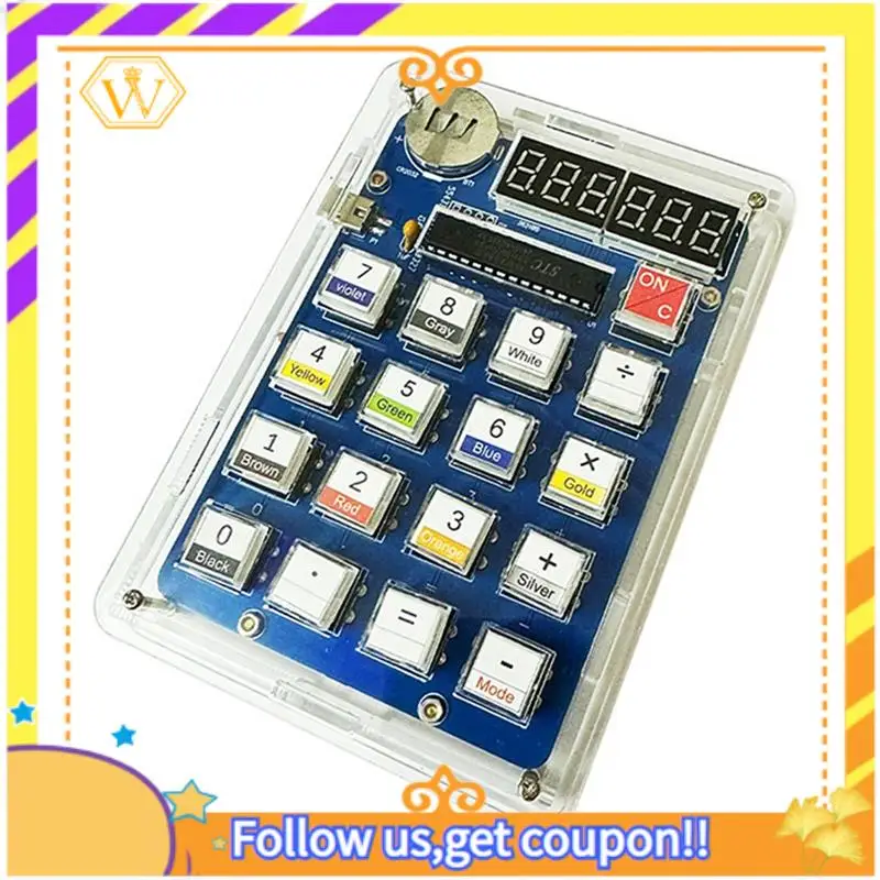 أحدث مجموعة ممارسة اللحام، مجموعة آلات حاسبة ذاتية الصنع مكونة من 6 أرقام USB/بطارية تعمل بالطاقة المكتبية مجموعة مشروع لحام الحاسبة #3