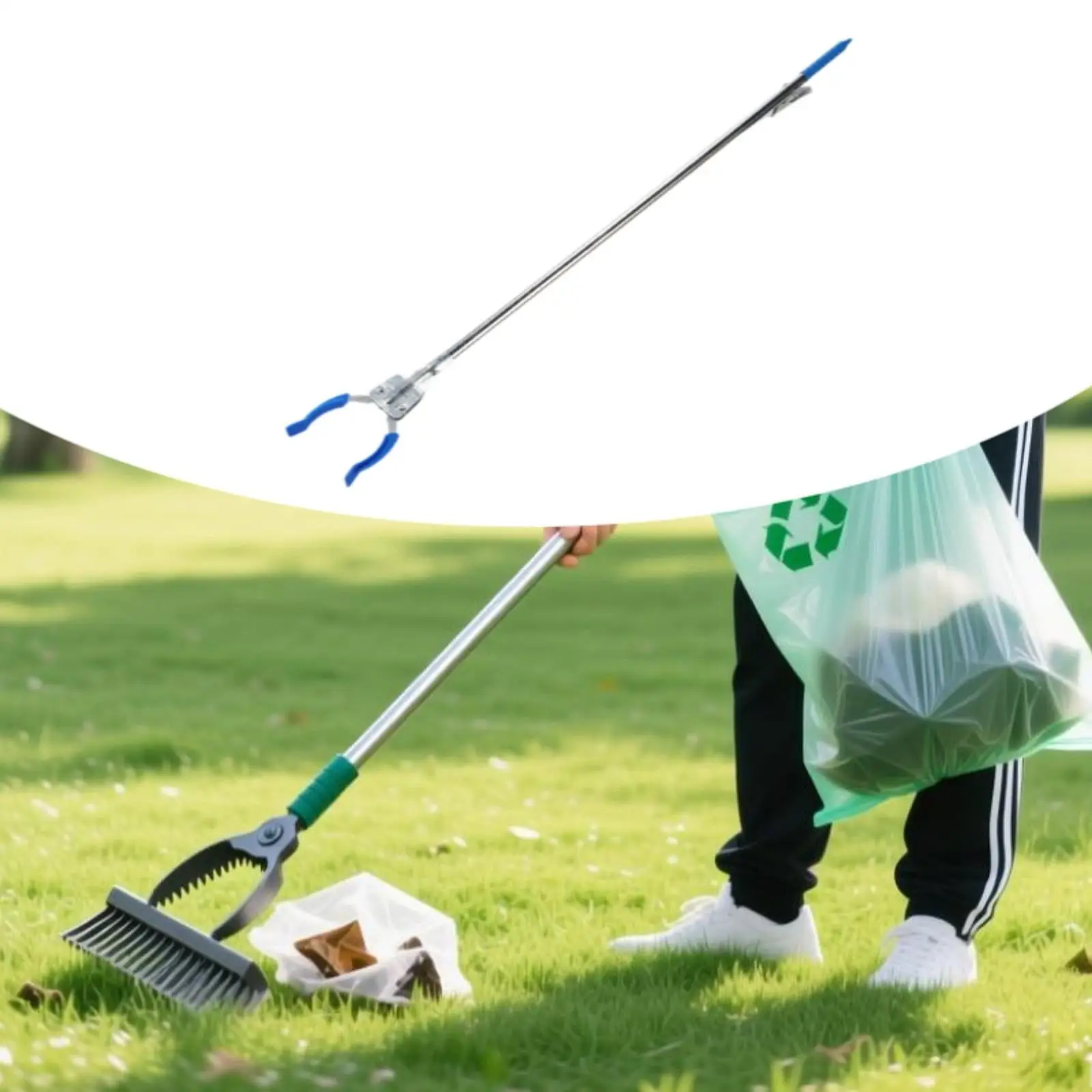 Multi Purpose Garbage Grabber with Strong Bite Force for Toilet Paper Tong and Floor Pickup Assist Tool