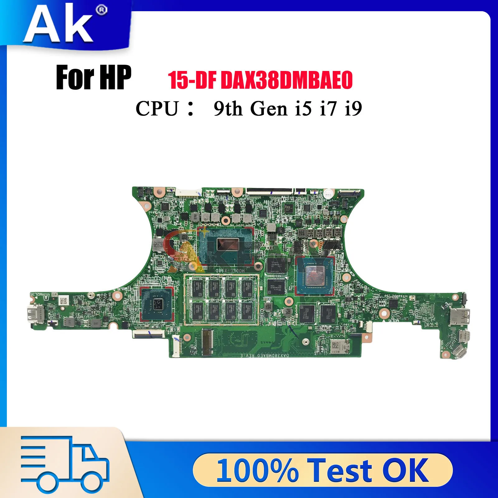 

DAX38DMBAE0 для ноутбука HP Spectre X360 15-DF, материнская плата L54488-601 с процессором i7 GTX1650, 4 ГБ графического процессора, 100% полностью протестировано