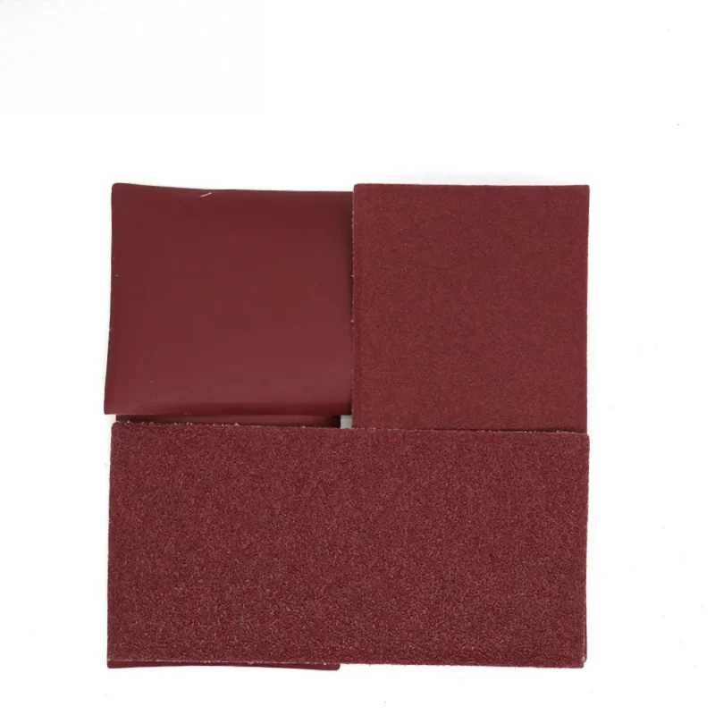 1-50 pezzi 90x182mm 100x110mm fogli di sabbia quadrati di carta vetrata grana 40 100 400 levigatura ad anello a gancio lucidatura a sabbia secca rossa