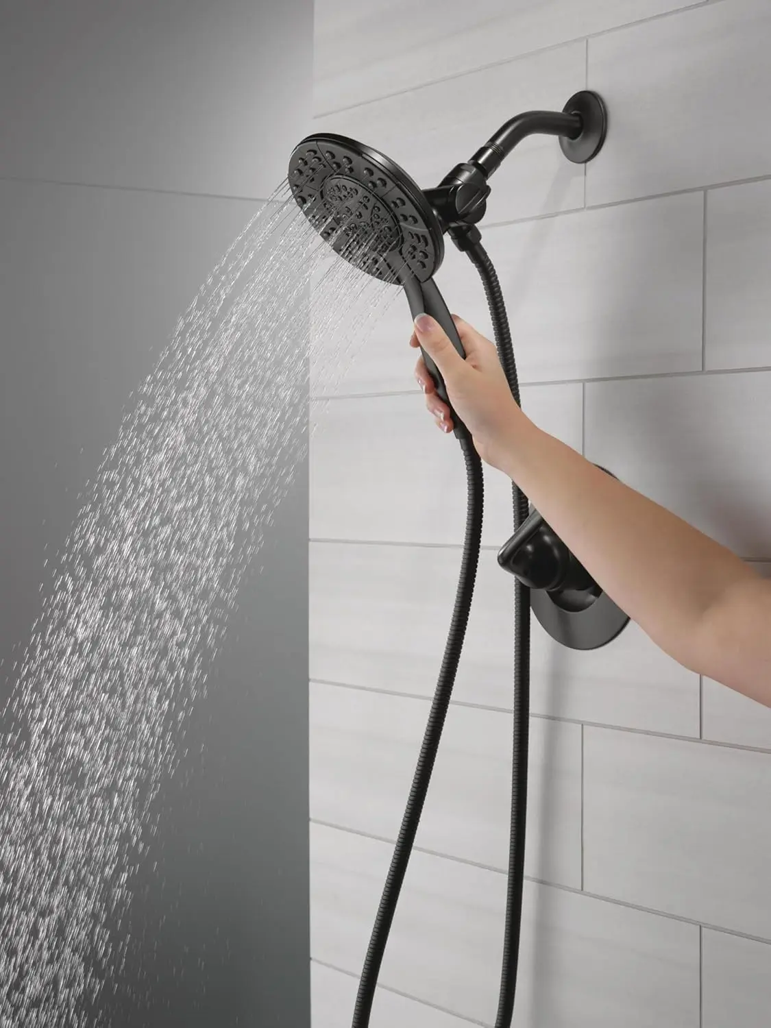 Arvo 14 Series Single-Handle Shower Faucet, Shower Trim Kit with 4-Spray In2ition 2-in-1 Dual Hand Held Shower Head with Hose