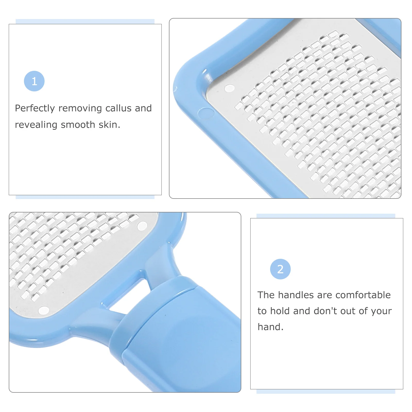 3개입 페디큐어 도구 프리미엄 발 파일 양면 각질 제거기 하드 스킨 그라인더 매니큐어 액세서리 발 관리 여성용