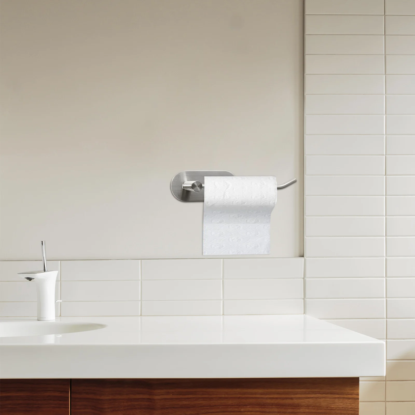 

Stainless Steel Toilet Paper Holder Bathroom Wall Accessories Towel Rack Mount Storage