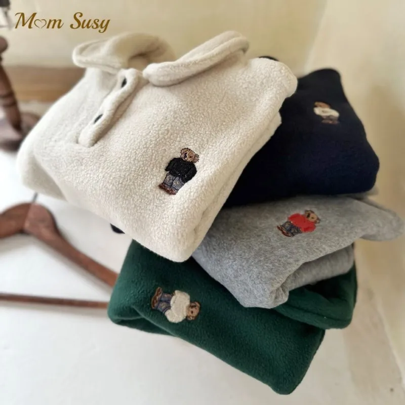 Baby Boy Girl Warm Sweatshirt Fleece Infant Toddle Child Warm Bottom Shirt Kid Tshirt Winter Spring Autumn Baby Clothes 1-7Y