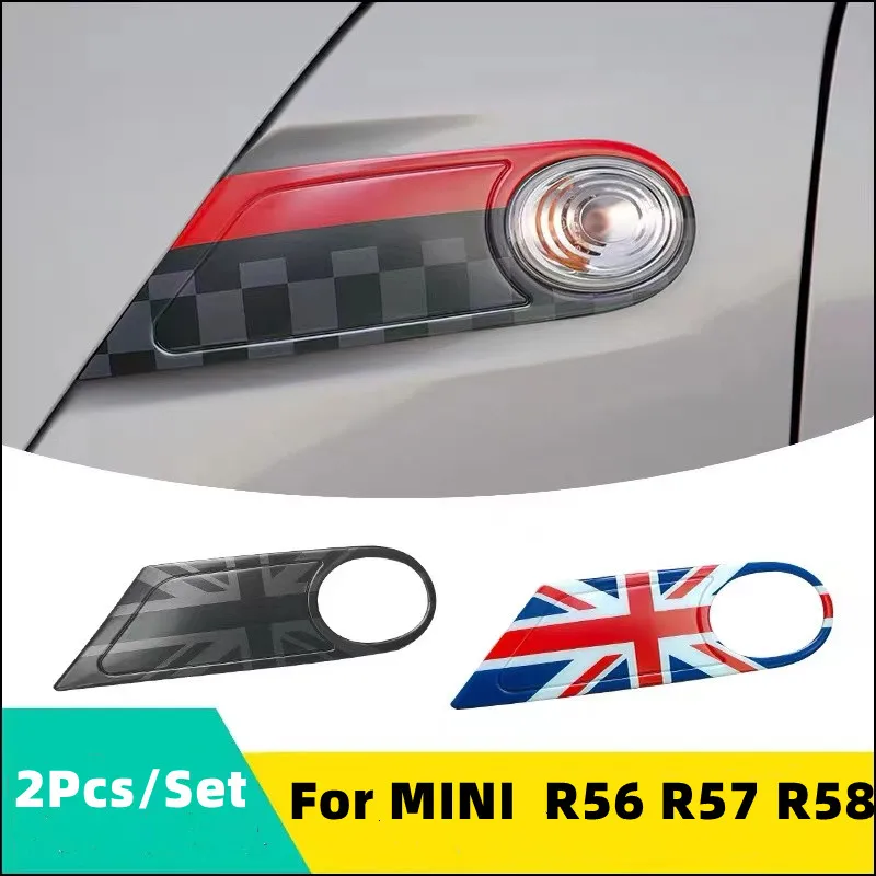 

The Black Flag Car Side Fender Marker Light Housing Cover For MINI Cooper D One R56 Clubman R55 Convertible R57 2Pcs/Set