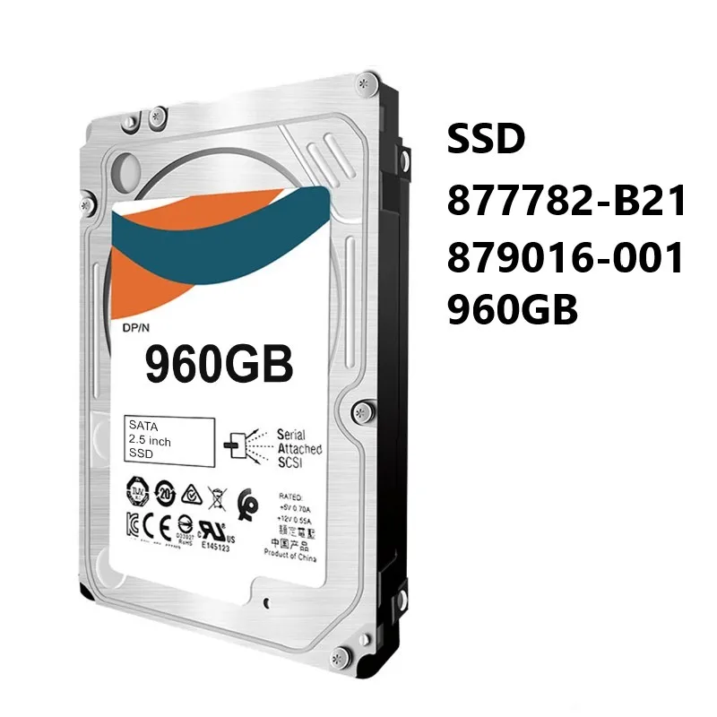 

NEW SSD 877782-B21 879016-001 960GB 2.5in SFF DS SATA-6G SC Mixed Use Solid State Drive for H+P-E ProLiant Gen9 Gen10 Servers