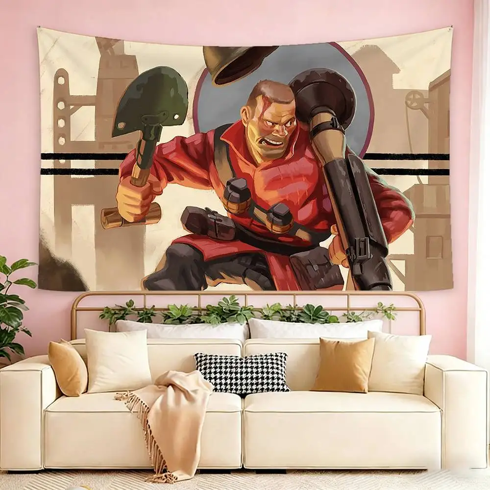 Scout Medic TF2 Flags Wall Hanging Tapestry Outdoor Garage Room Decorative flag Background Blanket