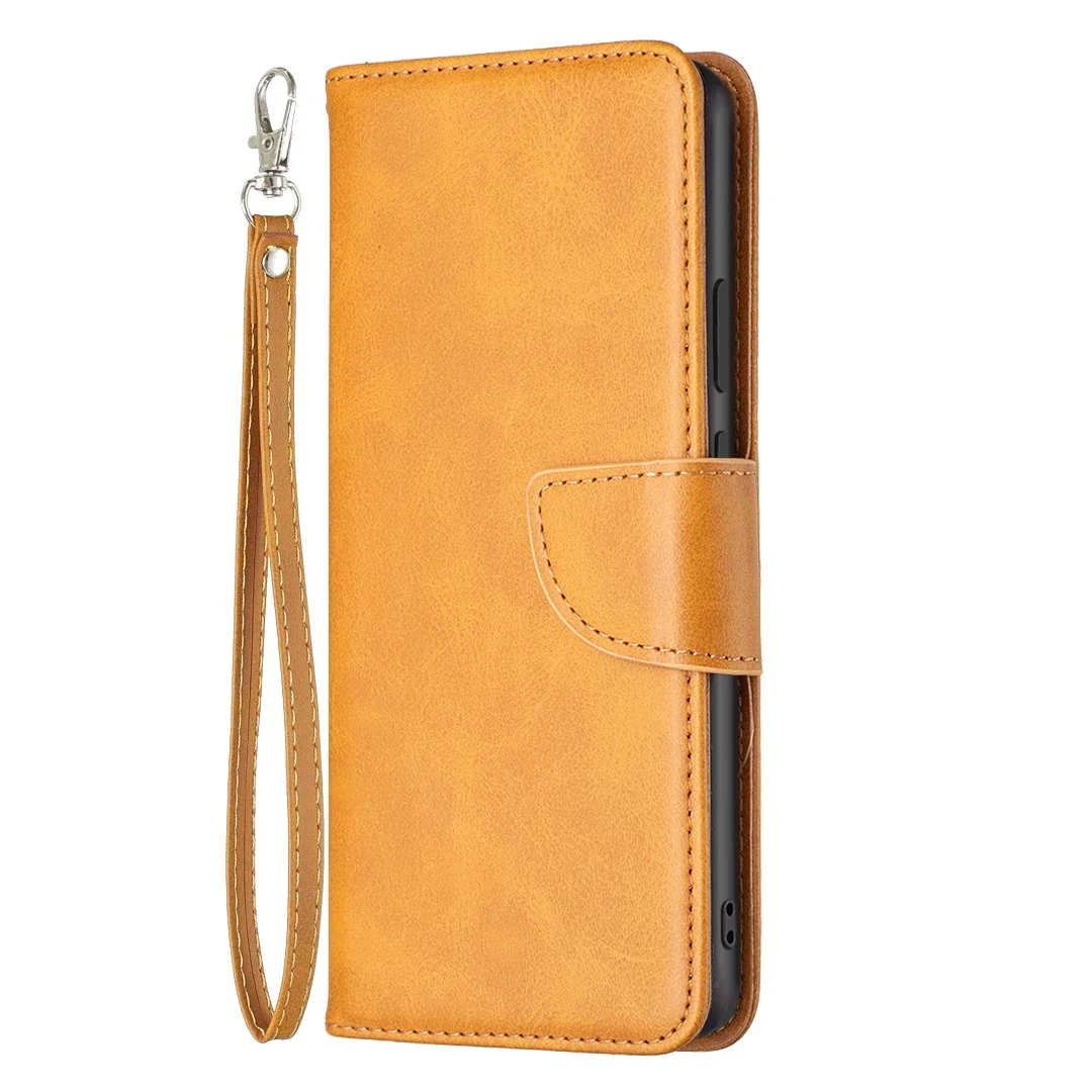 Lambswool Pattern Solid Color Leather Case Wallet Flip Phone Case For ZTE BLADE A52 A31 A51 A71