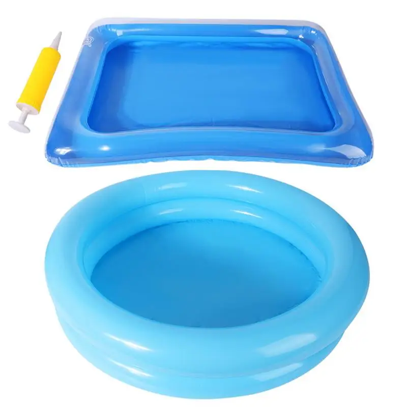 Portable PVC Inflatable Foot Basin Convenient Foot Soaking Bath For Pool Beach Inflatable Foot Wash Basin Collapsible Pool