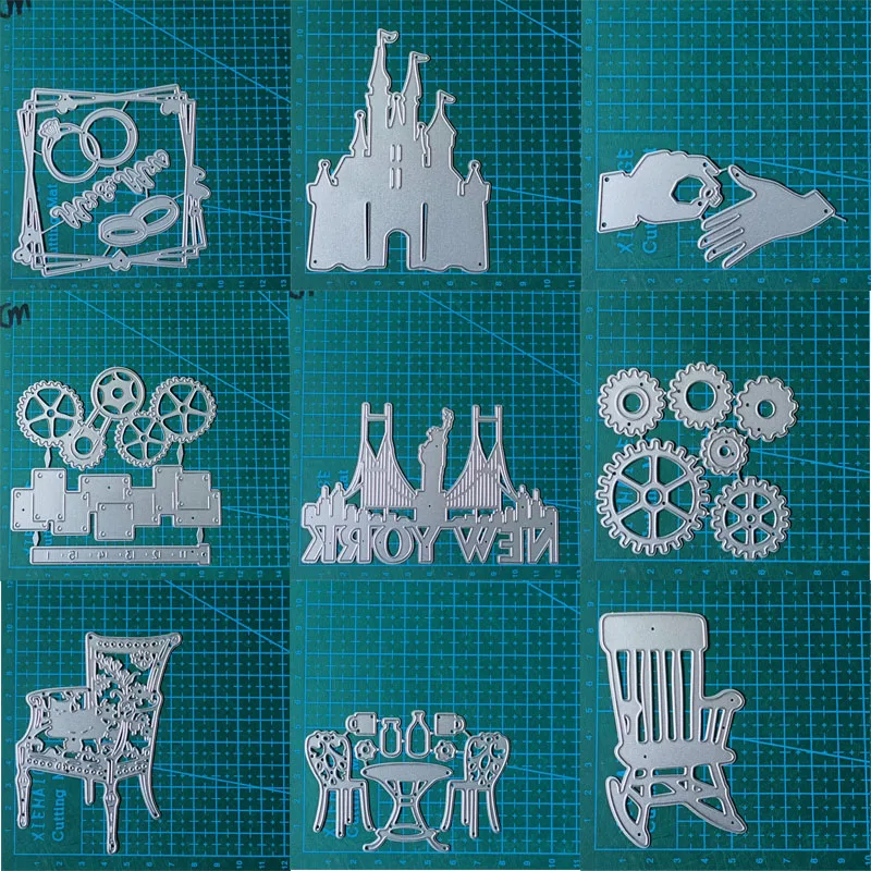 Table chair tower metal cutting dies mold Scrapbooking paper craft knife mould blade punch template Embossing stencils