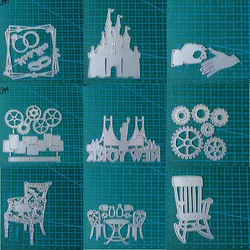 Table chair tower metal cutting dies mold Scrapbooking paper craft knife mould blade punch template Embossing stencils