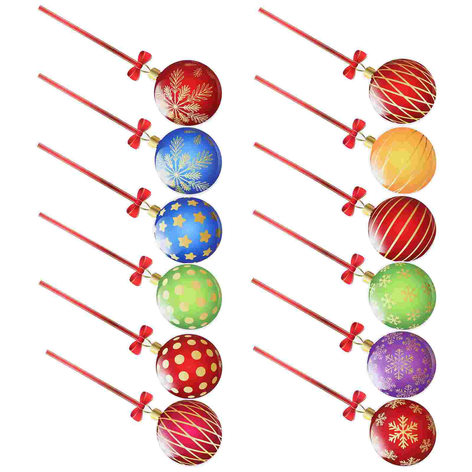 12 Pcs Christmas Magnetic Garage Door Stickers Candy Combination Holiday Decoration Refrigerator Magnets Car