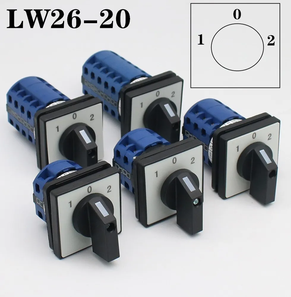 

LW26-20 Transfer switch 1/2/3/4/5 floors 440V 20A Forward and reverse rotation of switching motor 3position switch 1-0-2