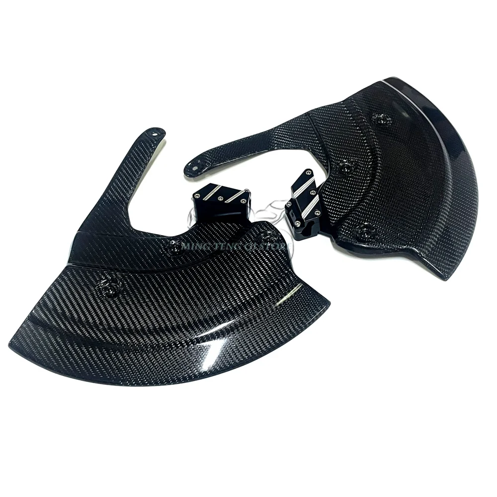 ل BMW S1000RR/R M1000RR/R S1000XR M1000XR ألياف الكربون الجبهة الحاجز قطعة من نسيج قرص فرامل حامي هدية #6