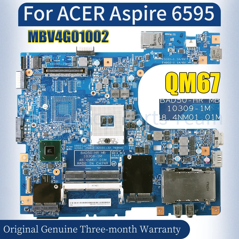 

Материнская плата MBV4G01002 QM67 10309-1 м для ноутбука ACER Aspire 6595, протестированная Материнская плата ноутбука