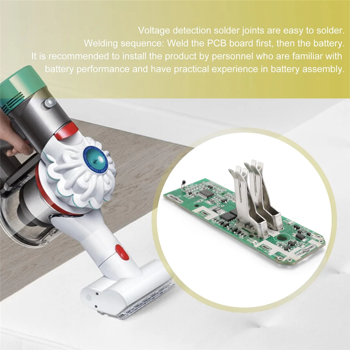 1 buah papan sirkuit PCB, papan sirkuit pelindung pengisian baterai PCB untuk penyedot debu nirkabel V6 V7