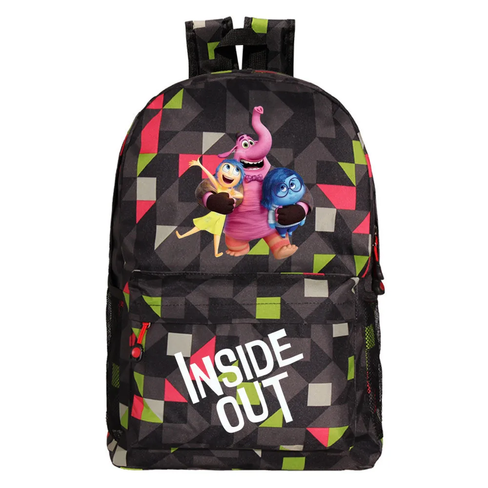 Mochila de Grande Capacidade para Alunos do Ensino Primário, Bolsa de Ombro Animação, Papelaria para Crianças, Mochila Inside Out, 2024