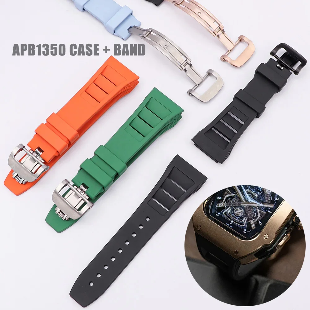 

Stainless Steel Modification Kit For Apple Watch 8 Ultra 49mm 7 6 5 4 SE 44MM 45MM Case Sport Band iWatch Rubber Refit Mod