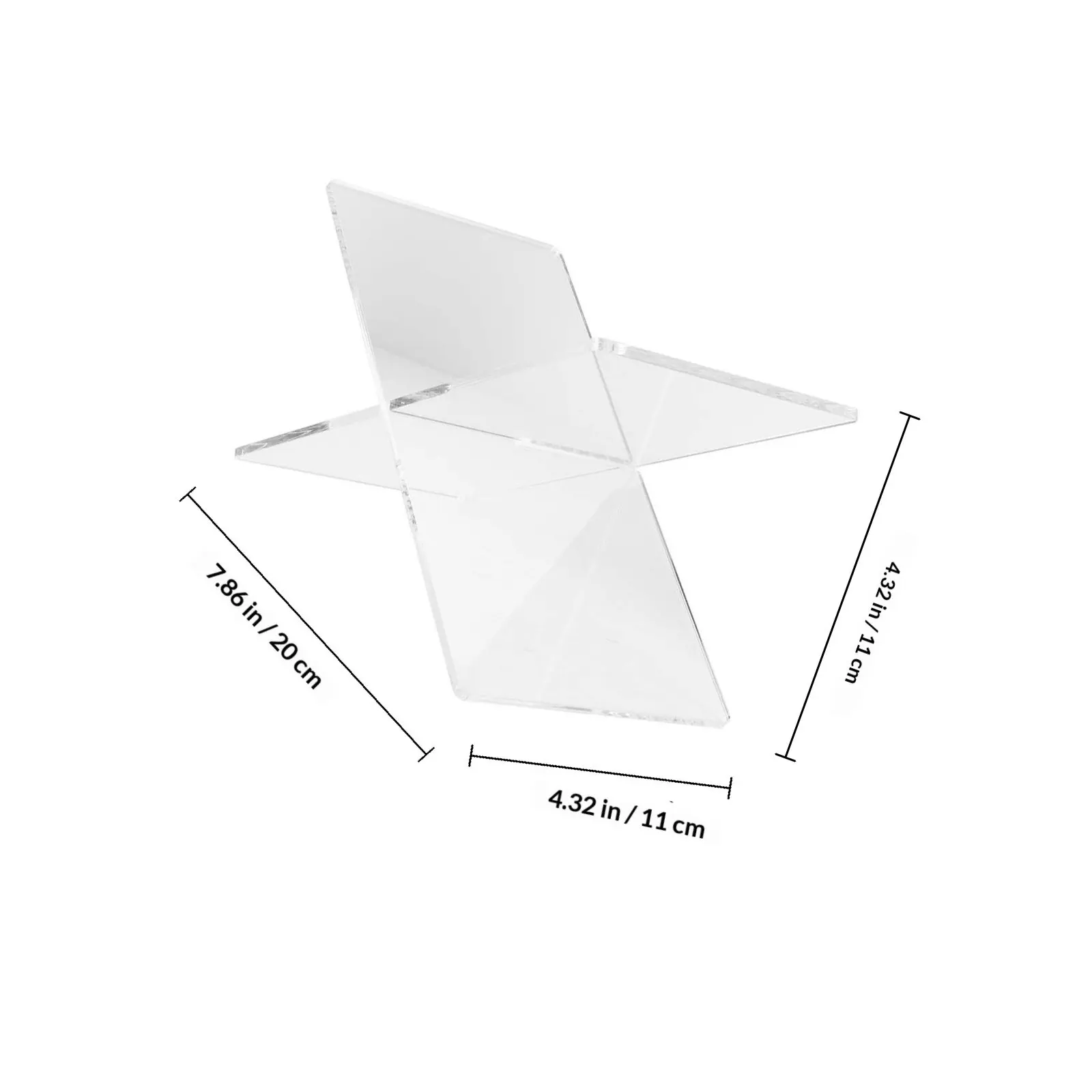 Creative Acrylic Reading Stand Book Display -Shaped Desktop Book Holder Multifunctional Bookshelf Music Stand