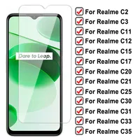 11D Full Protective Glass For Realme C2 C3 C11 C12 C15 C17 Screen Protector C20 C20A C21 C21Y C25 C25Y C30 C31 C33 C35 Glas Film