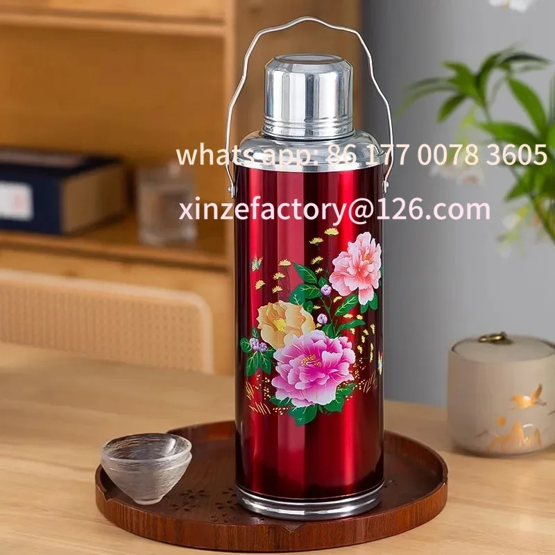 

Customizable 2L Retro Travel Thermosflask Thermos Water Coffee Bottle Stainless Steel Coffee Cup Mug Heat Cold Preservation