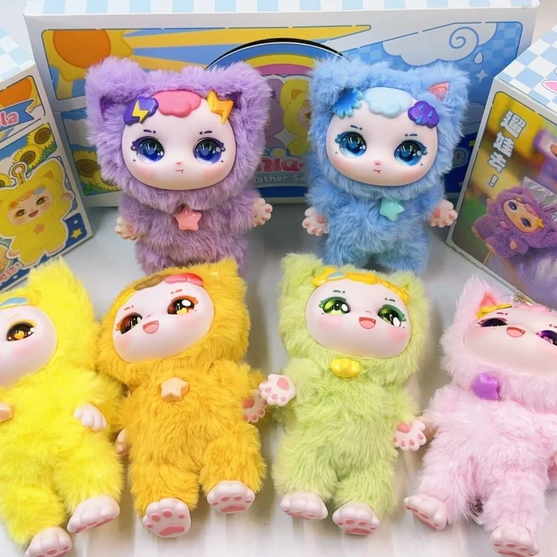 

В наличии, натуральная серия Dumia Ula Weather, глухая коробка, виниловая плюшевая кукла, сумка, подвеска, настольный загадочный орнамент, подарок-сюрприз на день рождения