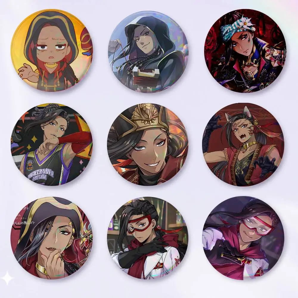 A-Characters J-Jamil Viper-r Cartoon Round Brooches On Backpack Jacket Acrylic Button Pins Collection Gifts