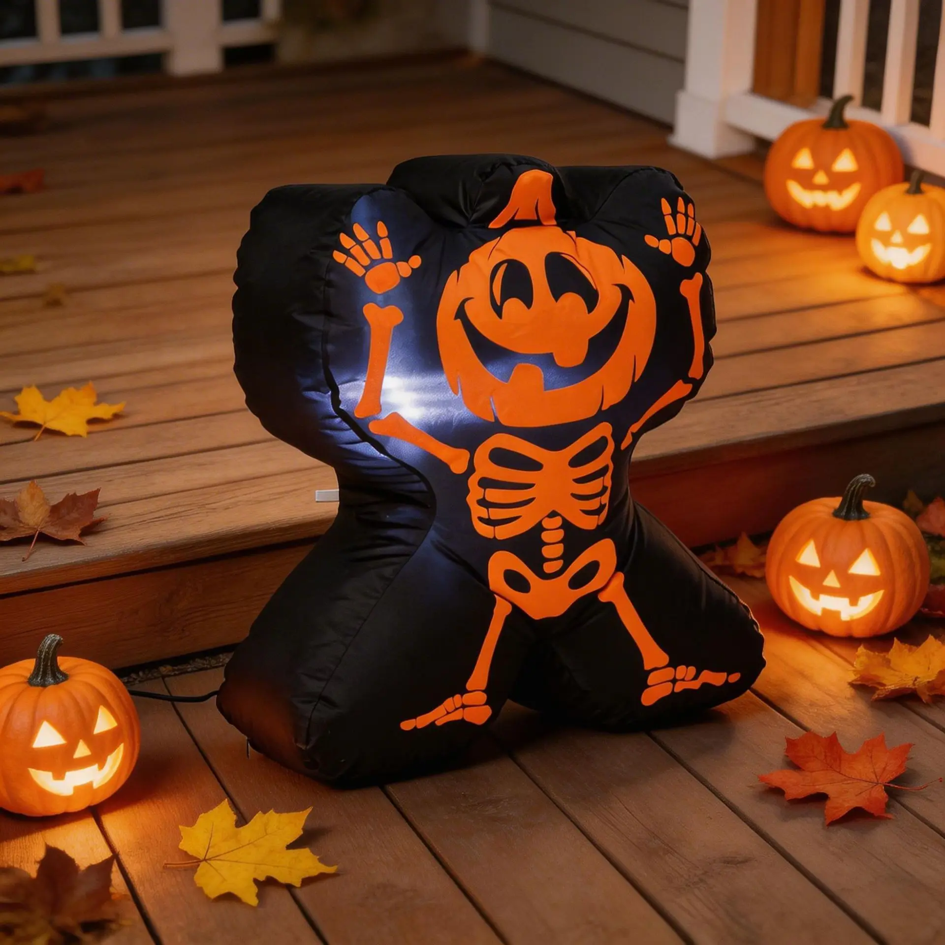 60CM Halloween New Horror Pumpkin Skeleton Man Outdoor Garden Event Party Decoration