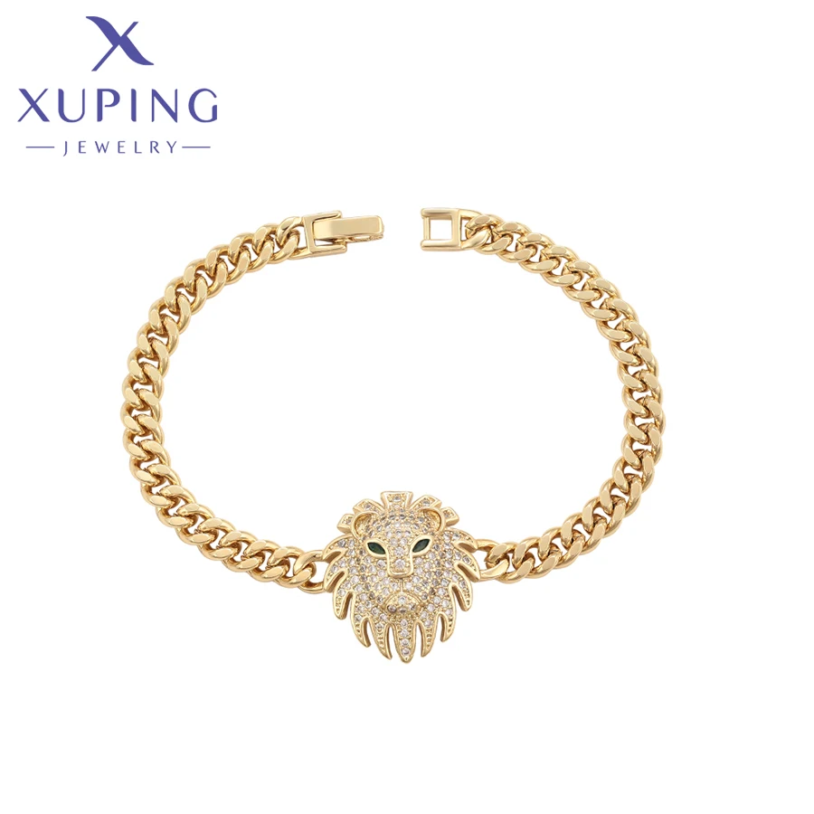 Xuping Jewelry New Arrival Trendy 19cm Animal Charm Fashion Copper Alloy Women's Bracelet with Light Gold Color X001144499