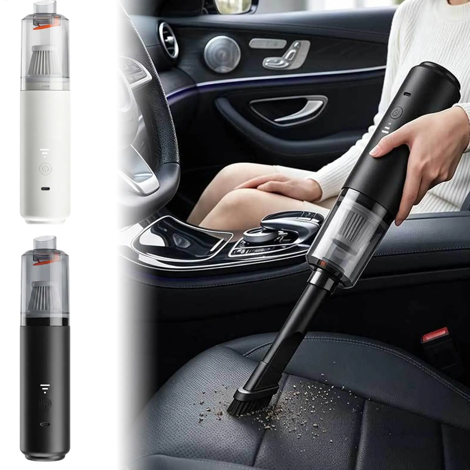 Cordless Car Vacuum Cleaner Rechargeable Powerful Electric Dust Blower Mini Car Vacuum For Vehicle Interior Detailing Office